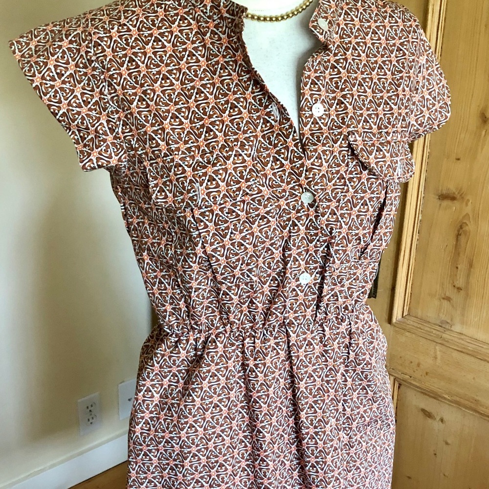 Betabrand Poop Emoji Shirtwaist Dress